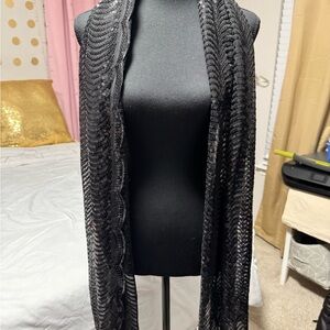 Betsey Johnson Black Lace Scarf
